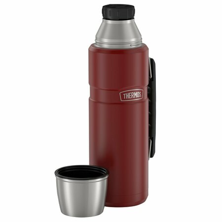 THERMOS 40-Ounce Stainless King Vacuum-Insulated Stainless Steel Beverage Bottle Matte Red SK2010MR4